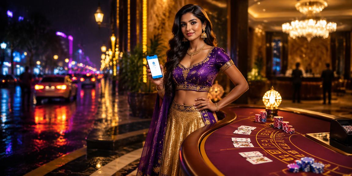 User logging in on mobile device in Mumbai nightlife setting