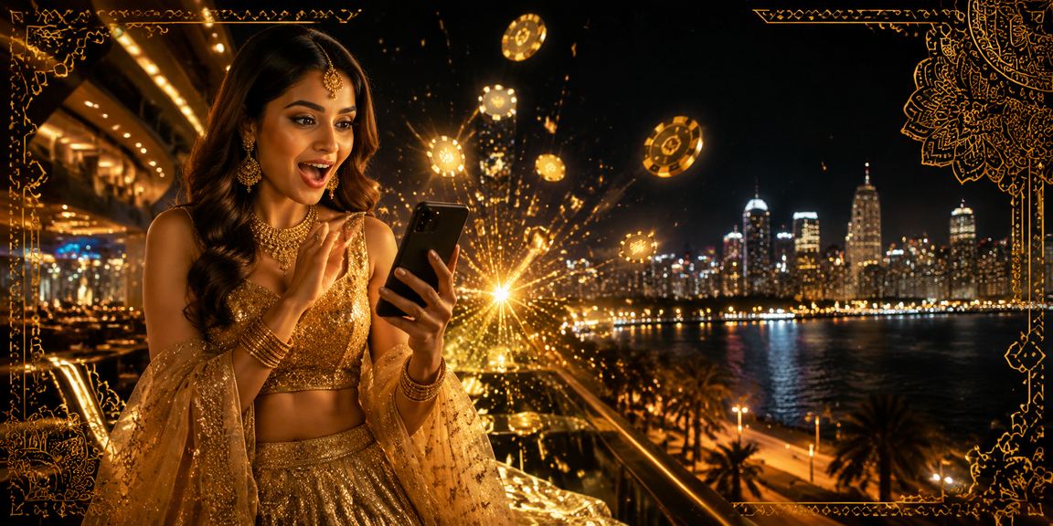 Mumbai Bandra casino player enjoying an online betting app on mobile